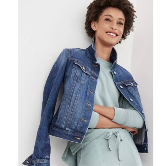 Loft | Made and Loved | Classic Blue Stone-Washed Material Jean Jacket - Picture 16 of 16